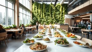 tendances végétales restauration rapide saine montée